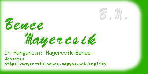 bence mayercsik business card